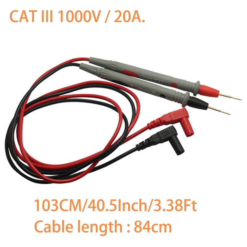 CNHIDEE Test leads 1000V 20A Ultra-Sharp Gold-Plated Test Probe Lead for Multimeter Meter Test lead, 40.5 inch / 103 cm, multimeter test leads for Fluke/AstroAI/INNOVA/Klein Multimeter Electronic Clamp tester - Image 3